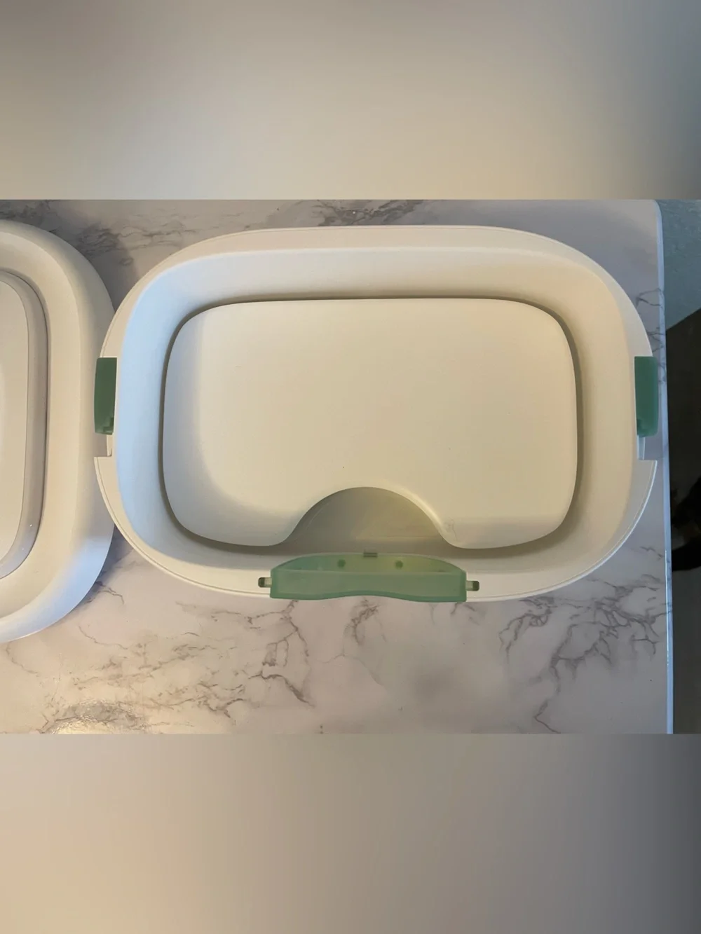 Momcozy White and Green Electric Wipe Warmer - Nursery & Bathroom Organizer